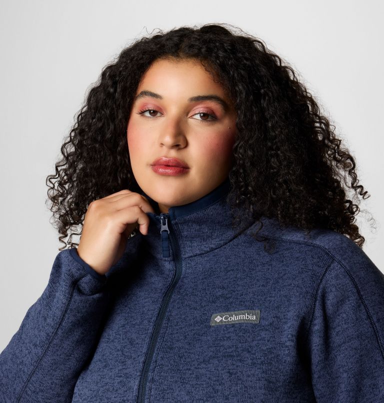 Women's Sweater Weather II Full Zip Jacket - Plus Size, Color: Collegiate Navy, Nocturnal Heather, image 5