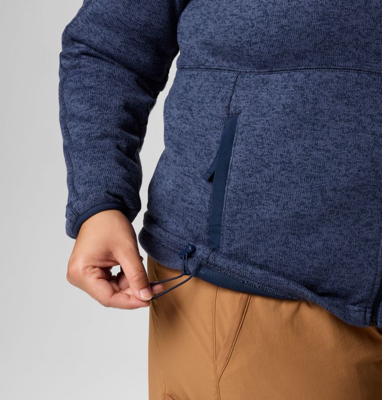 Women's Sweater Weather II Full Zip Jacket - Plus Size, Color: Collegiate Navy, Nocturnal Heather, image 6