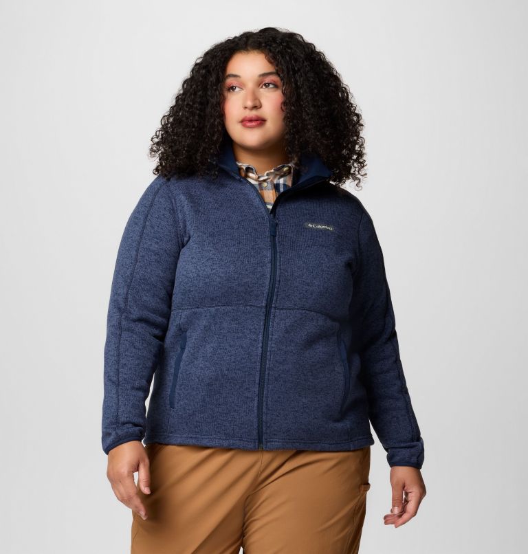 Women's Sweater Weather II Full Zip Jacket - Plus Size, Color: Collegiate Navy, Nocturnal Heather, image 1