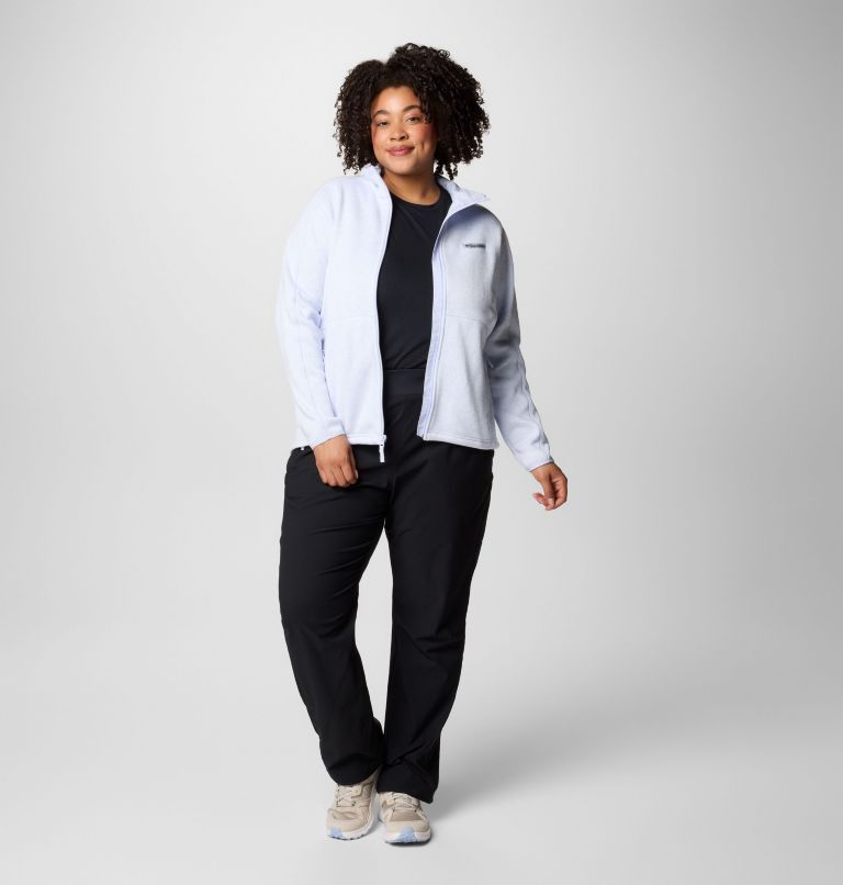 Women's Sweater Weather II Full Zip Jacket - Plus Size, Color: Snowdrift, Blue Hint Heather, image 3