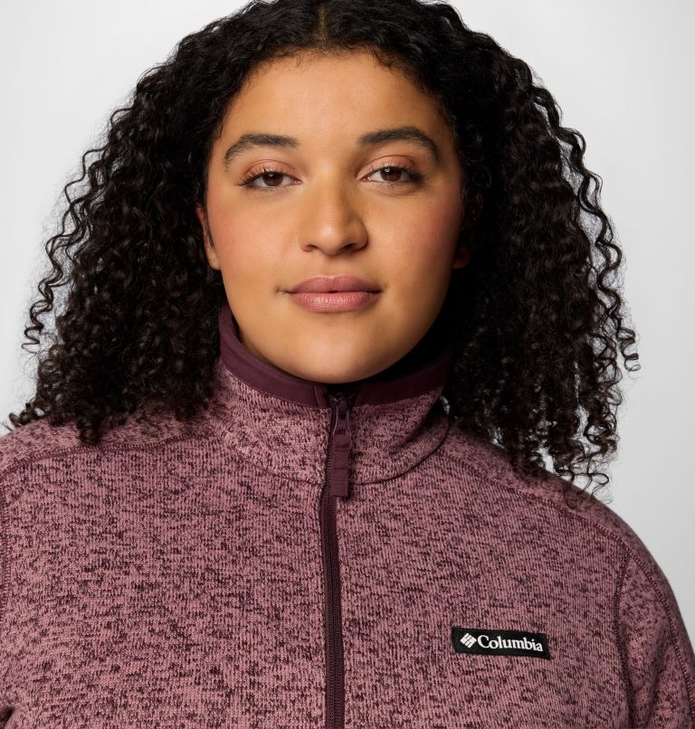 Women's Sweater Weather II Full Zip Jacket - Plus Size, Color: Moonvista, Fig Heather, image 5