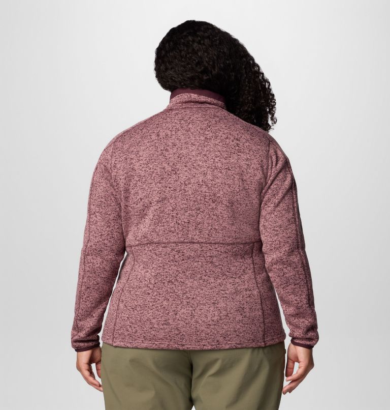 Women's Sweater Weather II Full Zip Jacket - Plus Size, Color: Moonvista, Fig Heather, image 2