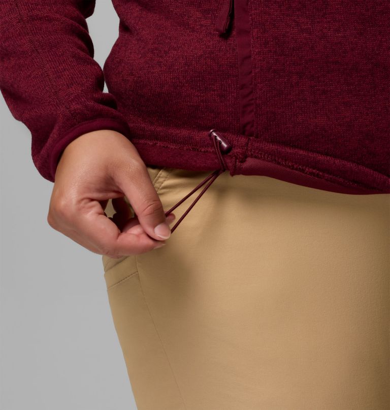 Women's Sweater Weather II Full Zip Jacket - Plus Size, Color: Rich Wine Heather, image 7
