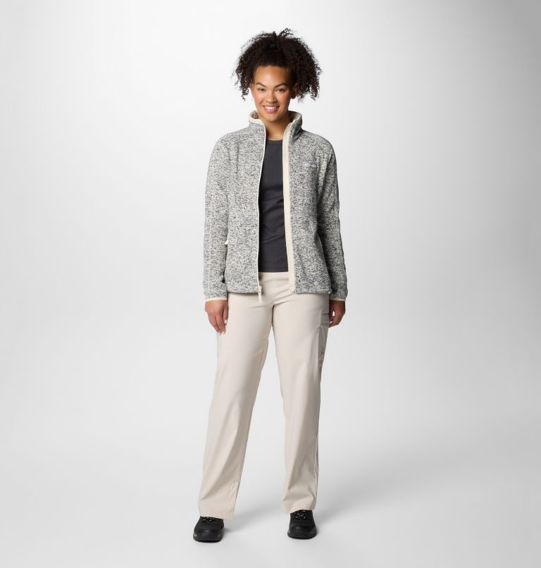 Women's Sweater Weather II Fleece Jacket, Color: Chalk Heather, image 3