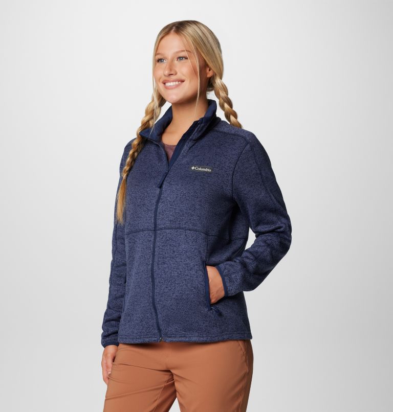 Blue fleece jacket women's sale