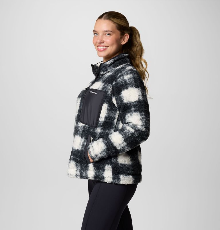 Women's West Bend Quarter Zip II Fleece Pullover, Color: Chalk Omblur Tonal, image 4