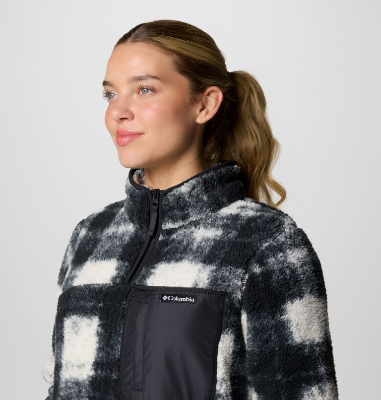 Women's West Bend Quarter Zip II Fleece Pullover, Color: Chalk Omblur Tonal, image 5