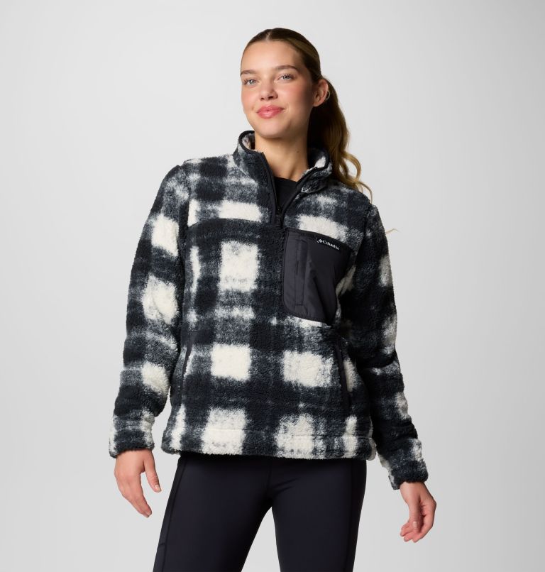 Women's West Bend Quarter Zip II Fleece Pullover, Color: Chalk Omblur Tonal, image 1