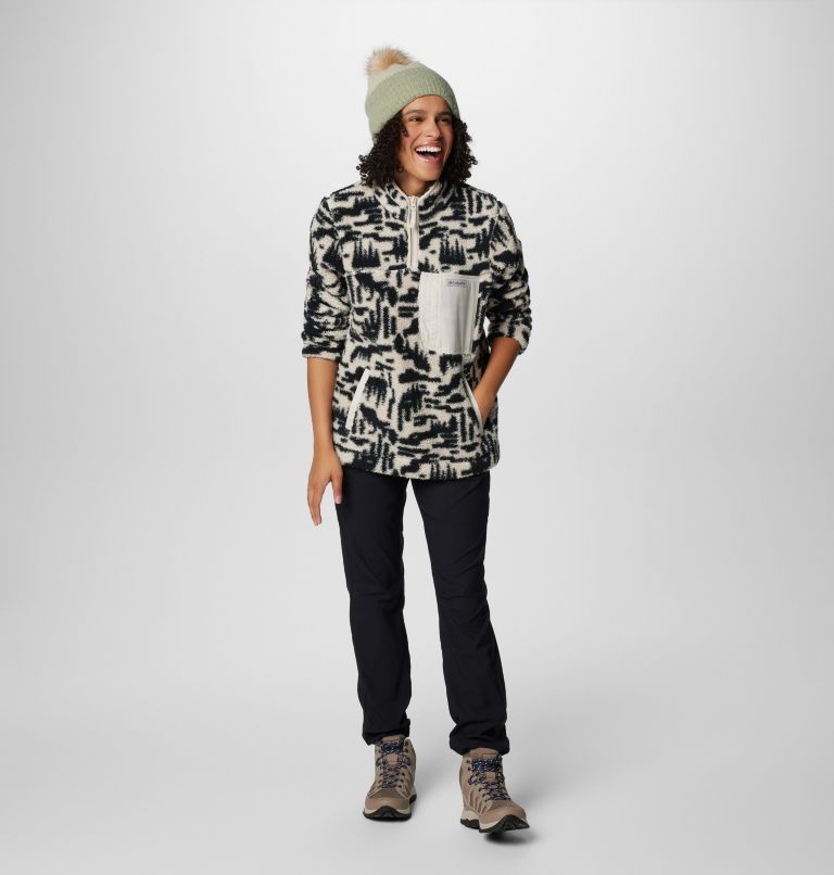 Women's West Bend Quarter Zip II Fleece Pullover, Color: Dark Stone Highland Tonal, image 3