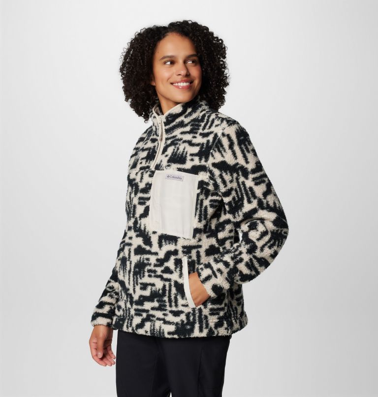 Women's West Bend Quarter Zip II Fleece Pullover, Color: Dark Stone Highland Tonal, image 4