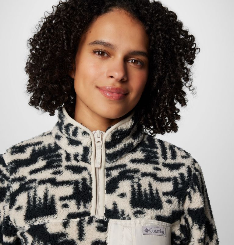 Women's West Bend Quarter Zip II Fleece Pullover, Color: Dark Stone Highland Tonal, image 5