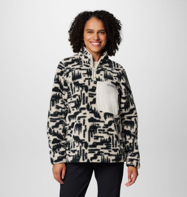 Women's West Bend Quarter Zip II Fleece Pullover, Color: Dark Stone Highland Tonal, image 1