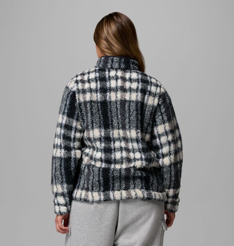 Women's West Bend Quarter Zip II Fleece Pullover - Plus Size, Color: Black Herringplaid, image 3