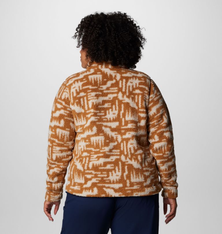 Women's West Bend Quarter Zip II Fleece Pullover - Plus Size, Color: Camel Brown Highland Tonal, image 2