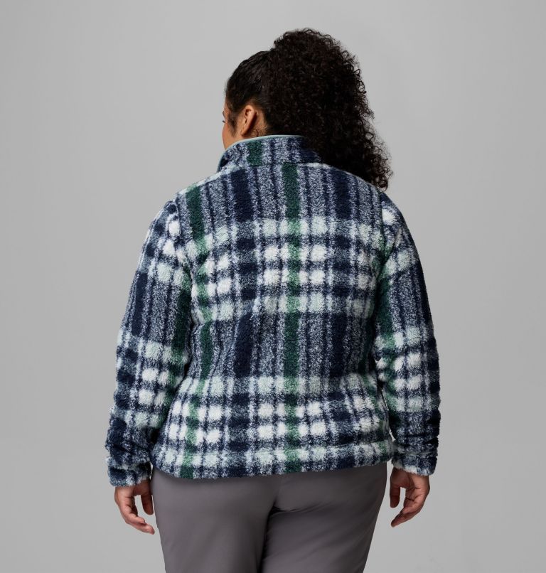 Women's West Bend Quarter Zip II Fleece Pullover - Plus Size, Color: Crushed Blue Herringplaid, image 3