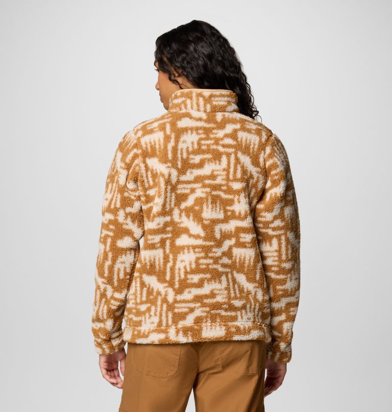 West Bend II Sherpa Half Zip Fleece für Frauen, Color: Camel Brown Highland Tonal, image 2