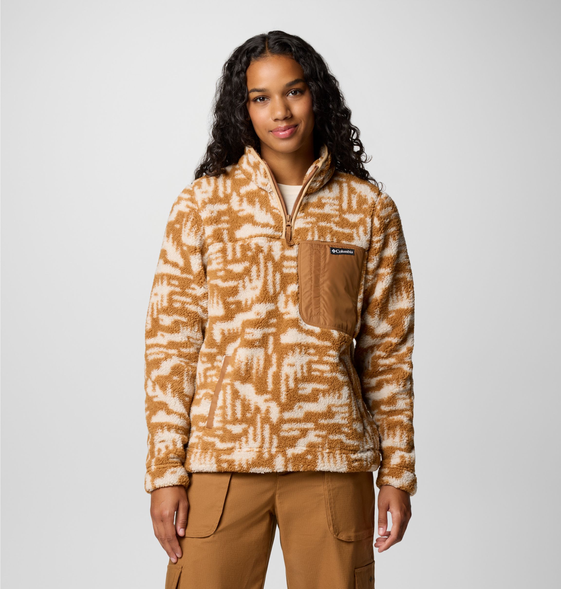 Brown columbia fleece jacket womens online