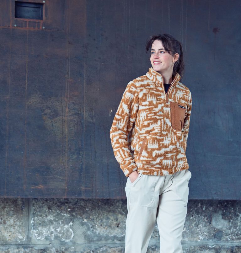 West Bend II Sherpa Half Zip Fleece für Frauen, Color: Camel Brown Highland Tonal, image 9