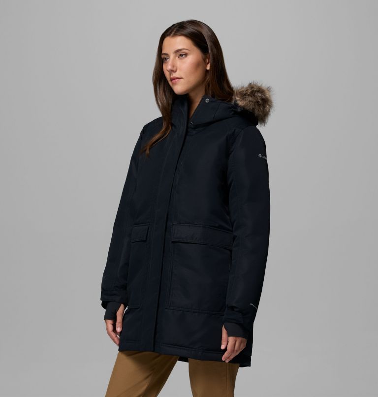 Women's Little Si II Insulated Parka, Color: Black, image 4