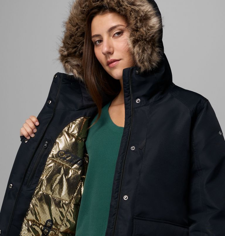 Women's Little Si II Insulated Parka, Color: Black, image 6