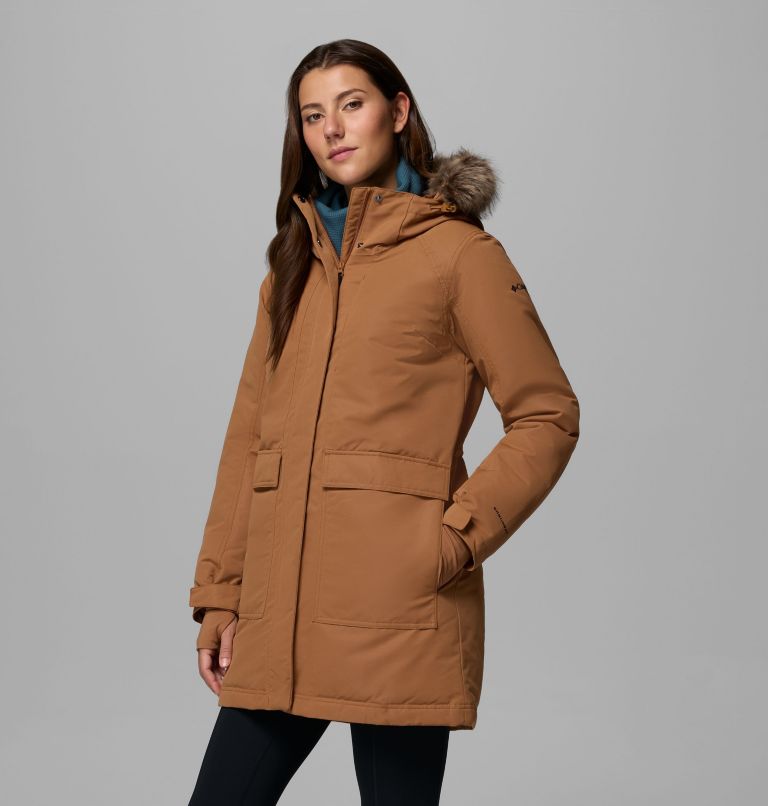 Women's Little Si II Insulated Parka, Color: Camel Brown, image 4