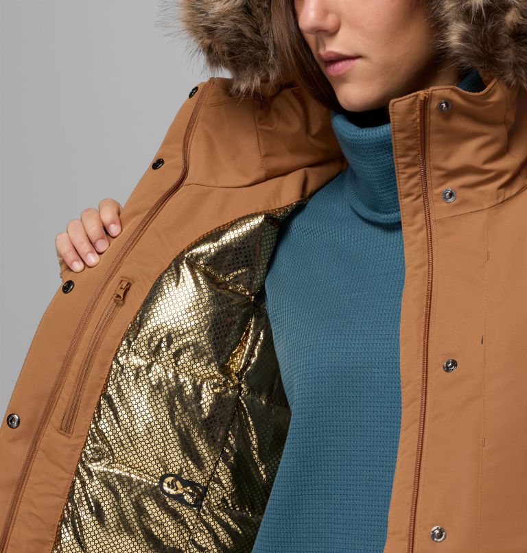 Women's Little Si II Insulated Parka, Color: Camel Brown, image 6