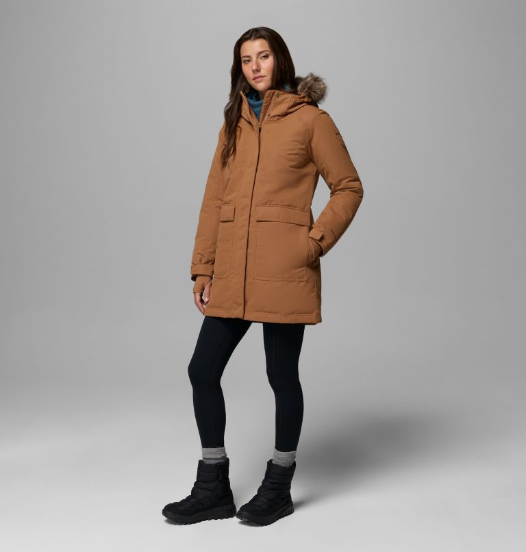 Women's Little Si II Insulated Parka, Color: Camel Brown, image 2