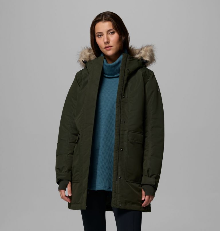 Women's Little Si II Insulated Parka, Color: Greenscape, image 5