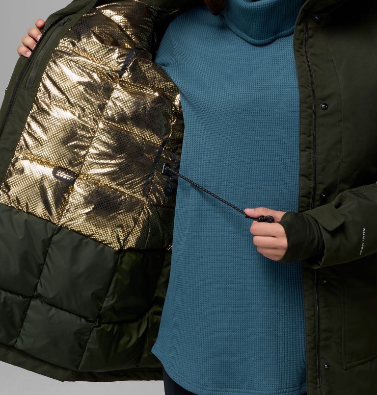 Women's Little Si II Insulated Parka, Color: Greenscape, image 7