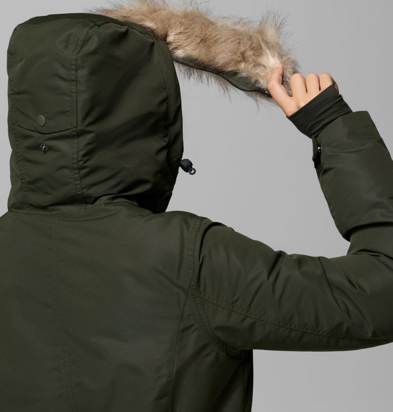 Women's Little Si II Insulated Parka, Color: Greenscape, image 10