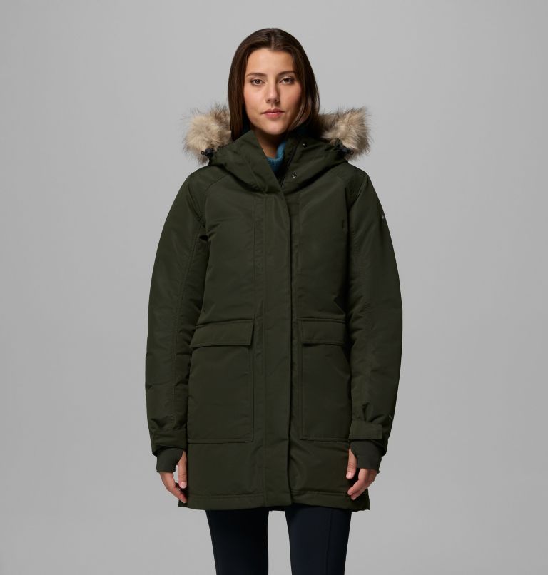 Women's Little Si II Insulated Parka, Color: Greenscape, image 1