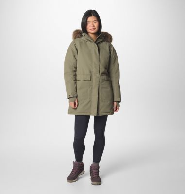 Women's Little Si II Insulated Parka, Color: Stone Green, image 7