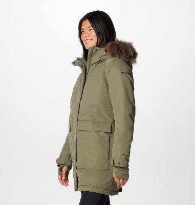 Women's Little Si II Insulated Parka, Color: Stone Green, image 8