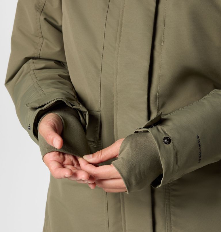 Women's Little Si II Insulated Parka, Color: Stone Green, image 7