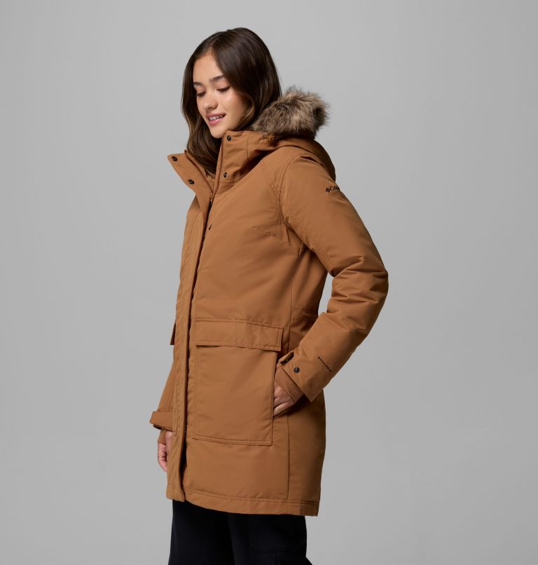 Parka Imperméable Little Si II Femme, Color: Camel Brown, image 4
