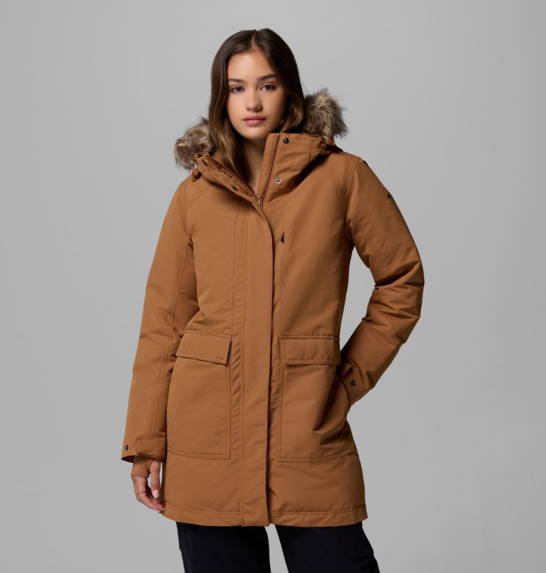 Parka Imperméable Little Si II Femme, Color: Camel Brown, image 1