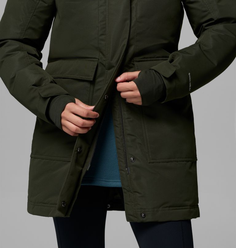 Women's Little Si II Waterproof Parka, Color: Greenscape, image 9