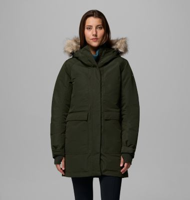 Women's Little Si II Waterproof Parka, Color: Greenscape, image 5