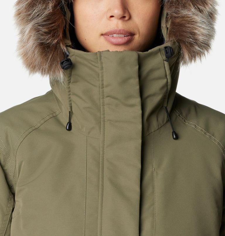Women's Little Si II Waterproof Parka, Color: Stone Green, image 4
