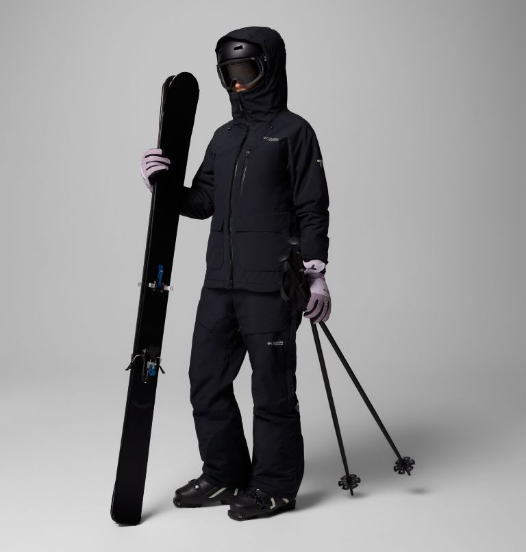 Women's Highland Summit II Insulated Waterproof Ski Bibs, Color: Black, image 2