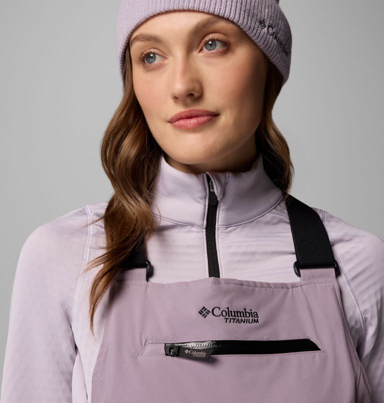 Women's Highland Summit II Insulated Waterproof Ski Bibs, Color: Shale Purple, image 6