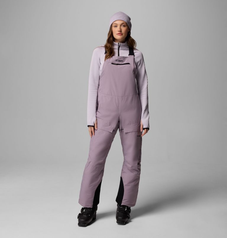 Women's Highland Summit II Insulated Waterproof Ski Bibs, Color: Shale Purple, image 1
