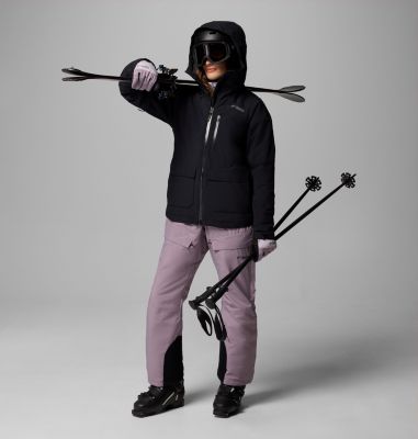 Columbia Highland Summit II Insulated Bibs For Ladies - Shale Purple - XS - Long | Cabela's