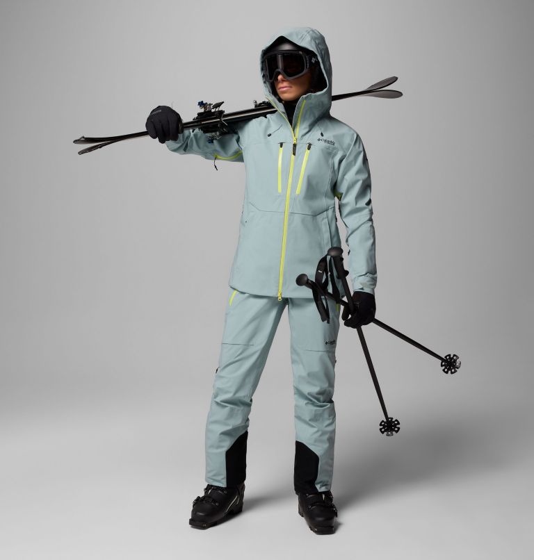Women's Platinum Peak II 3L Waterproof Ski Trousers, Color: Crushed Blue, image 2