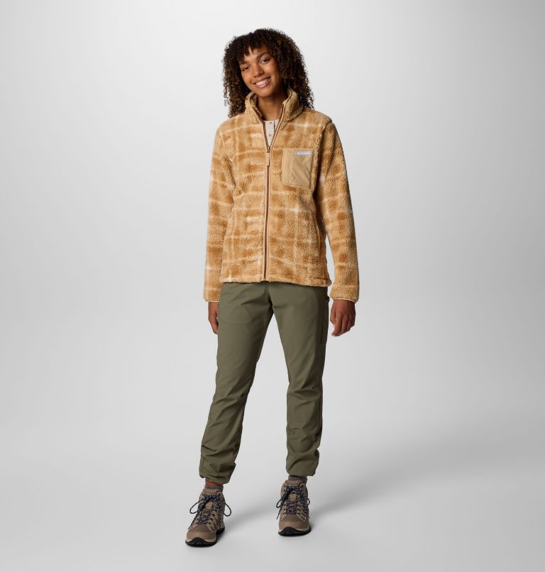 Women's West Bend II Printed Sherpa Jacket, Color: Camel Brown Omblur, image 3