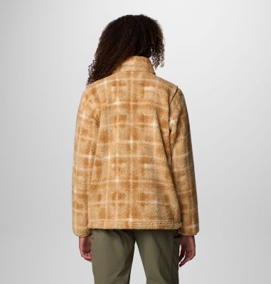 Chaqueta sherpa con estampado West Bend II para mujer, Color: Camel Brown Omblur, image 2
