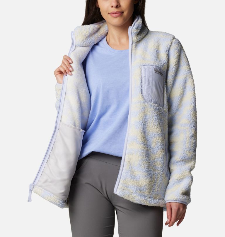 Women's West Bend II Printed Sherpa Jacket, Color: Snowdrift Highland Tonal, image 5