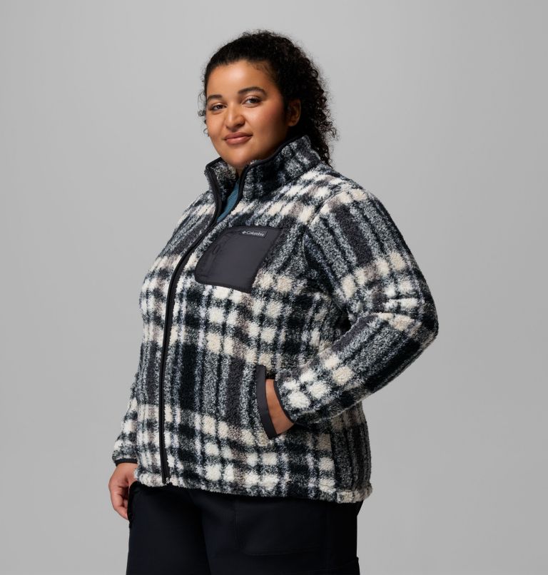 Women's West Bend Print Full Zip II Jacket - Plus Size, Color: Black Herringplaid, image 4