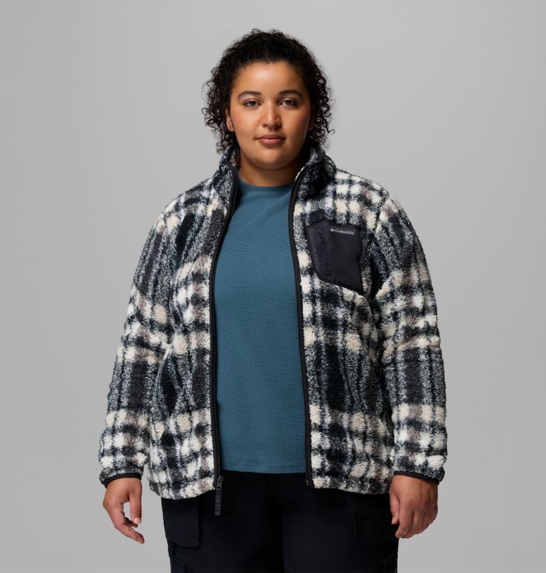 Women's West Bend Print Full Zip II Jacket - Plus Size, Color: Black Herringplaid, image 5