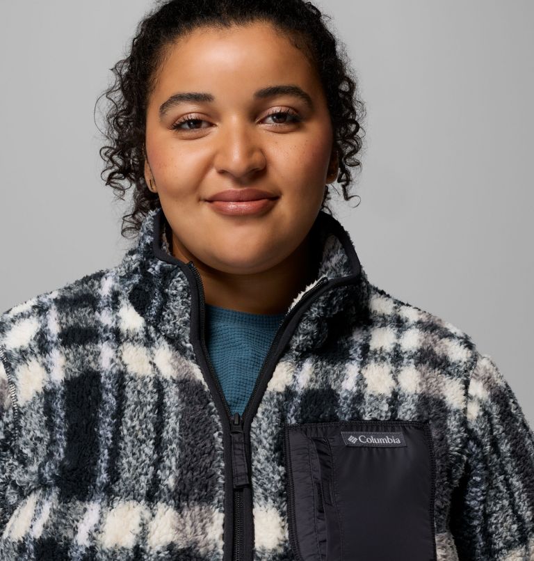 Women's West Bend Print Full Zip II Jacket - Plus Size, Color: Black Herringplaid, image 6